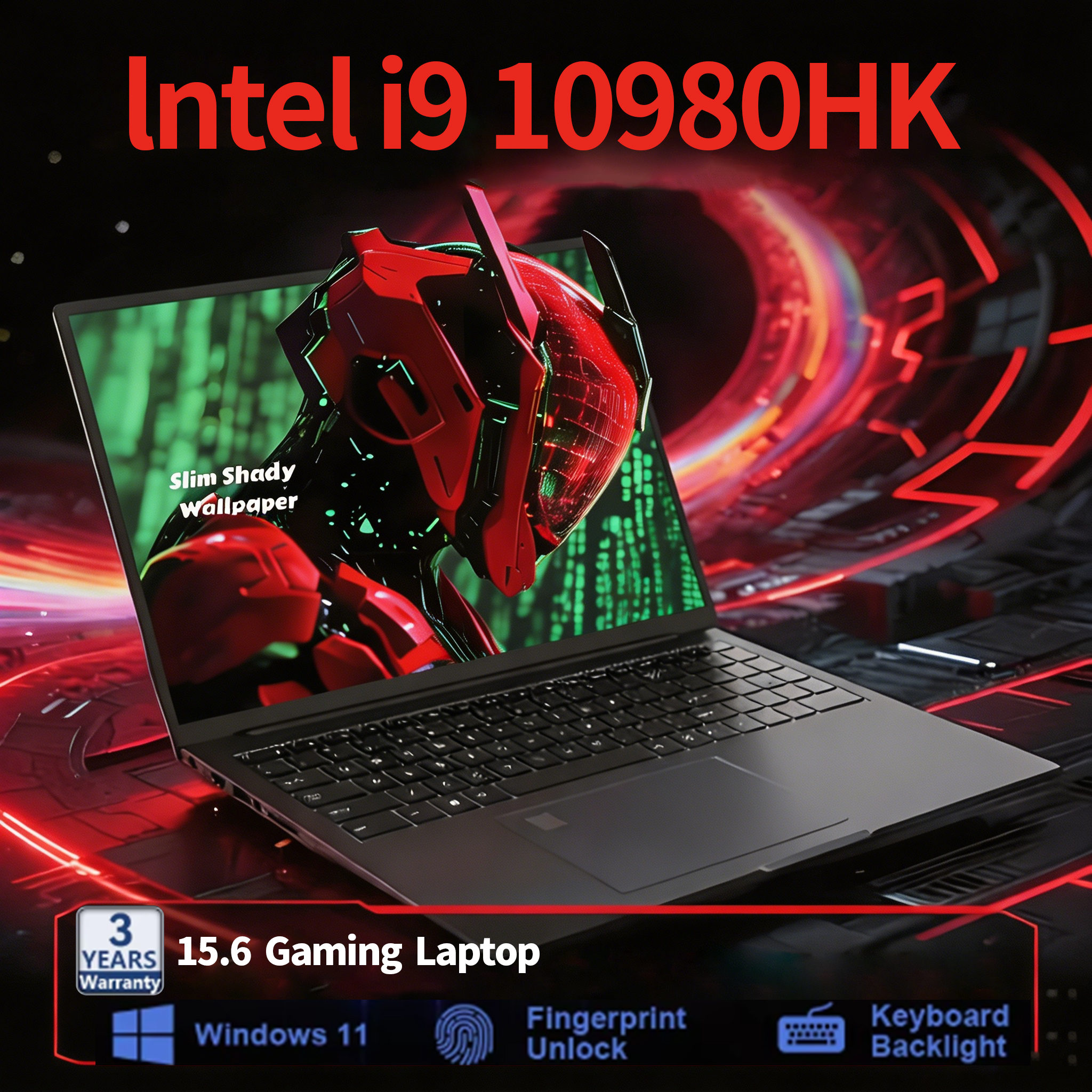 15.6' Intel Core I9 10980HK Windows 11 Pro Laptop Computer 32GB RAM 512GB 1TB 2TB SSD Portable Notebook PC Office Study Laptops