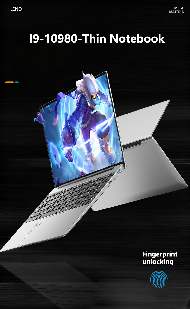 15.6' Intel Core I9 10980HK Windows 11 Pro Laptop Computer 32GB RAM 512GB 1TB 2TB SSD Portable Notebook PC Office Study Laptops