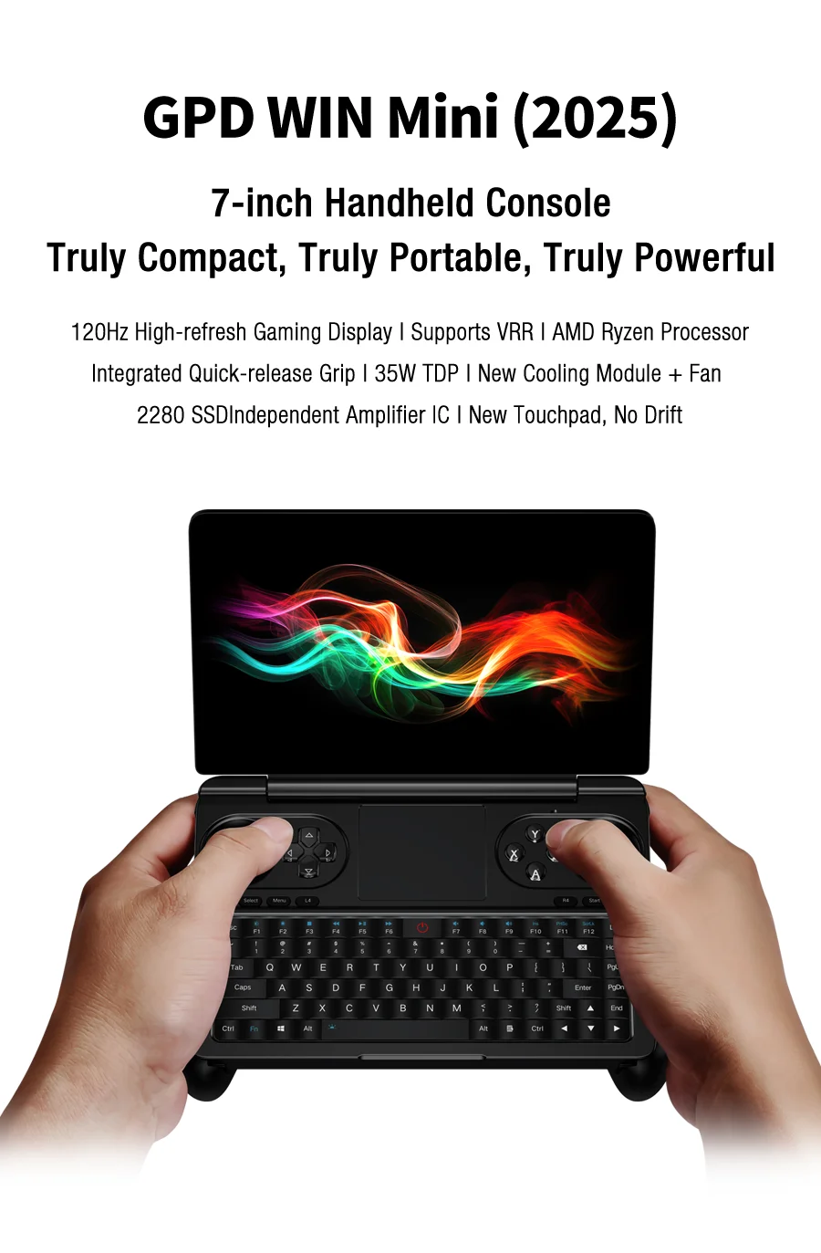 2026 New GPD WIN Mini 7 Inch Handheld Game Console AMD AI 9 HX 370 32GB RAM 2TB PCIe4.0 SSD Portable Mini PC