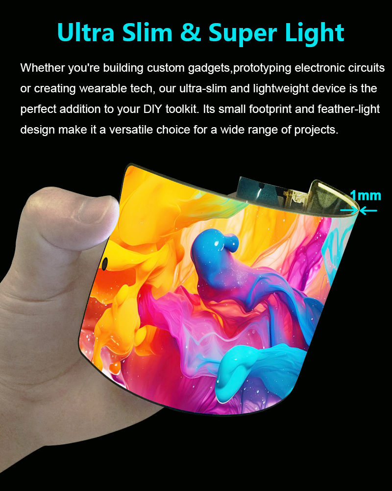 6.67 Inch Flexible Rollable Curved AMOLED Display 2K 2400x1080 Screen for Raspberry Pi AI Humanoid Robot Smart Wearable - Image 4