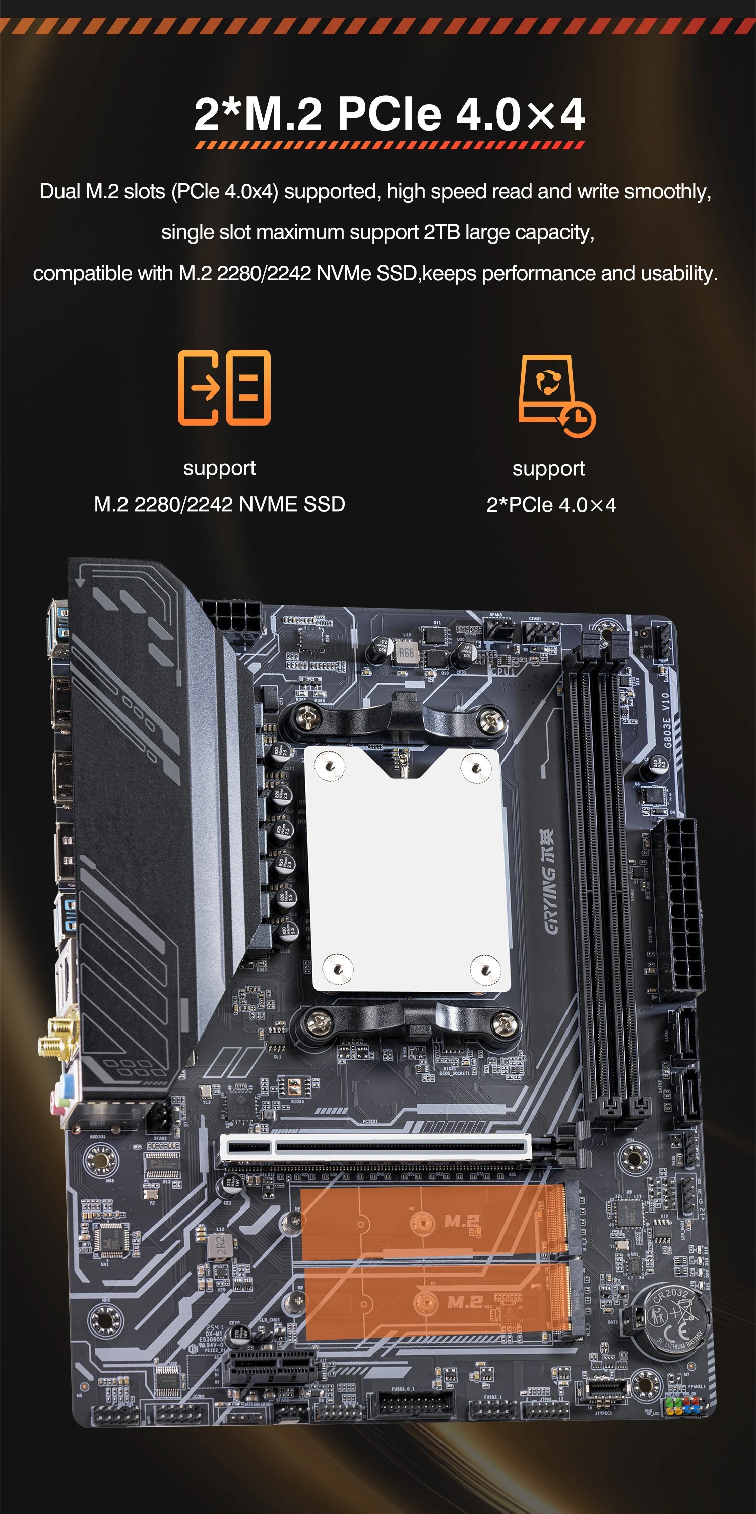 ERYING Ryzen 9 7845HX/7940HX/7945HX/8945HX Gaming Motherboard DDR5 M.2 2280 SSD M-ATX Motherboard WIFI6E ARGB AM5 Socket Gaming PC - Image 6