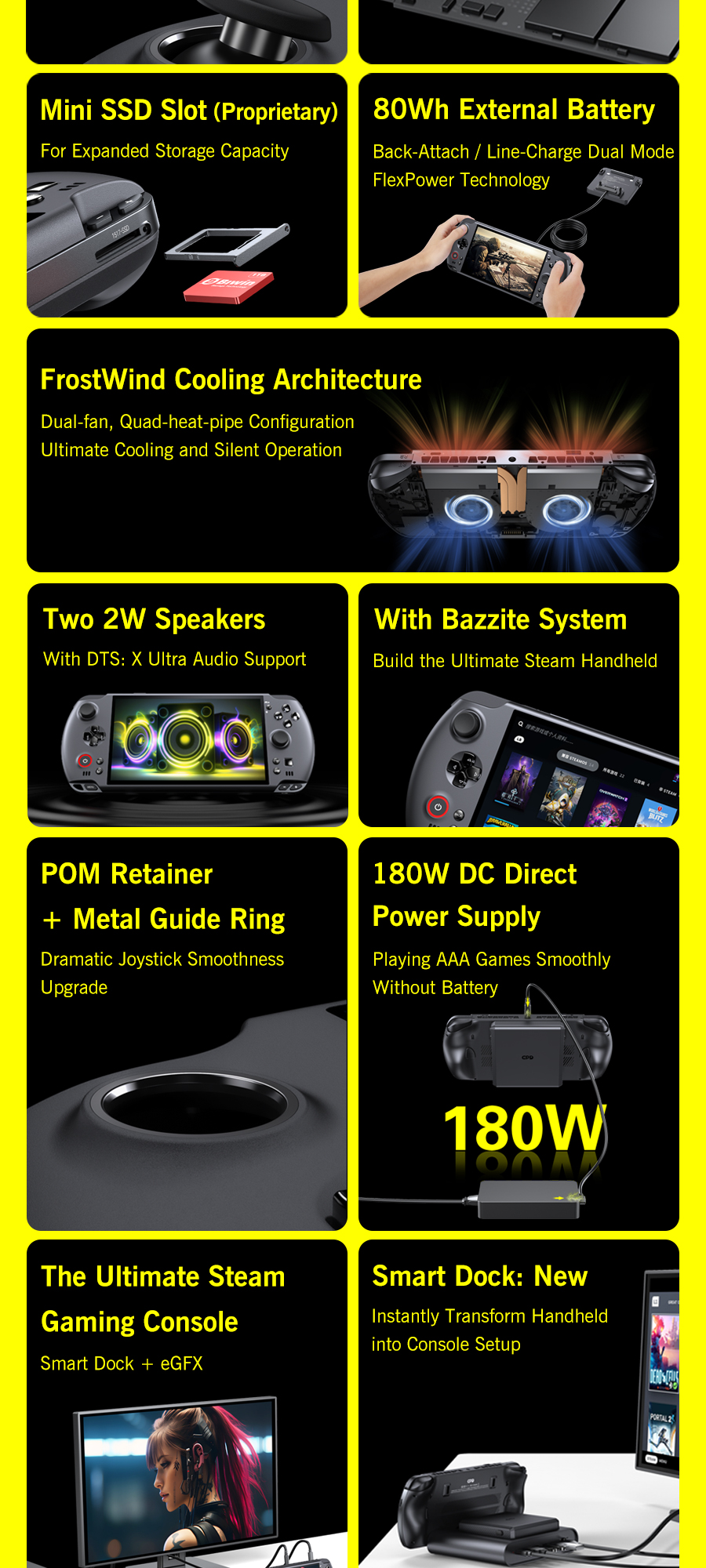 GPD Win 5 Handheld Gaming AI MAX+ 395 64+2 Fingerprint Unlock Capacitive Joystick Laptop 7 Inch DDR5 RGB Gaming Laptop Portable - Image 3