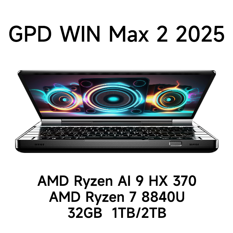 GPD WIN Max 2 10.1-inch Pocket PC 2025 AMD Ryzen 7 8840U 32GB/1TB/2TB/4TB /AI 9 HX 370 32GB/64GB/2TB SSD Windows 11 Laptop