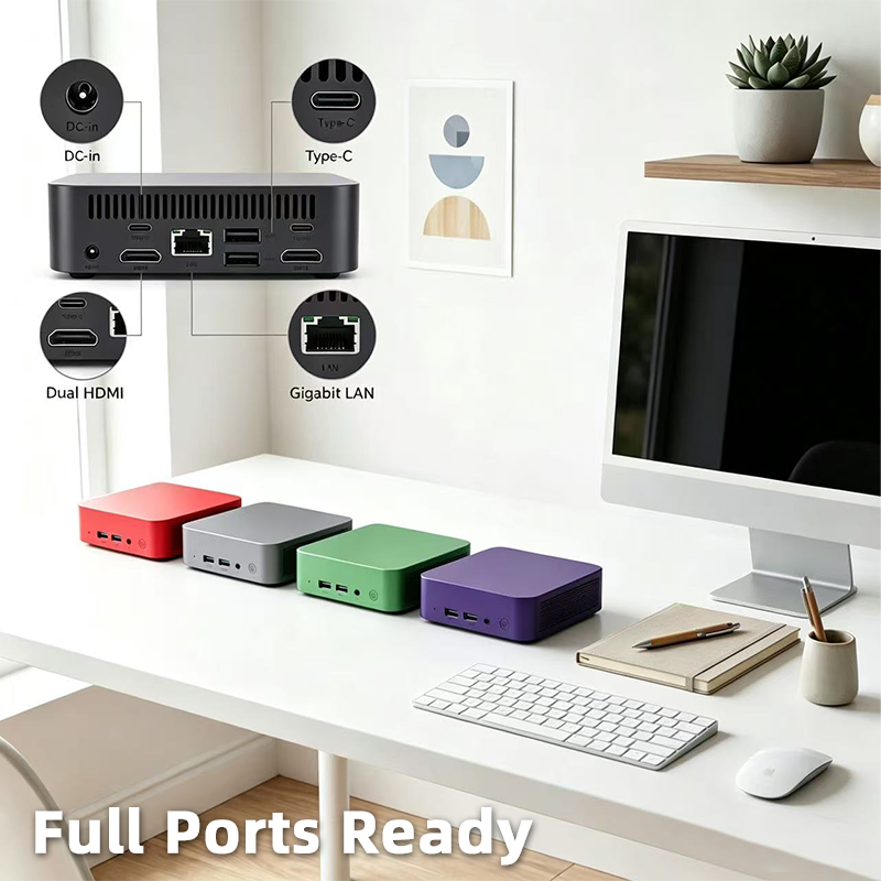 Intel N150 Mini PC 16GB DDR4 2TB NVMe SSD Triple 4K Output WiFi6 Efficient Cooling Ultra Compact Office Home Pro - Image 4