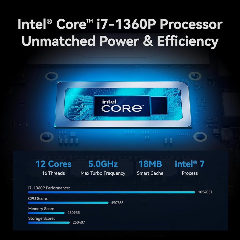 Khadas Mind 1 Mini PC with 5.55Wh Battery Tiny Intel Desktop Computer with WiFi 6E, BT5.3, Mind Link, Windows 11 Home 32GB+1TB