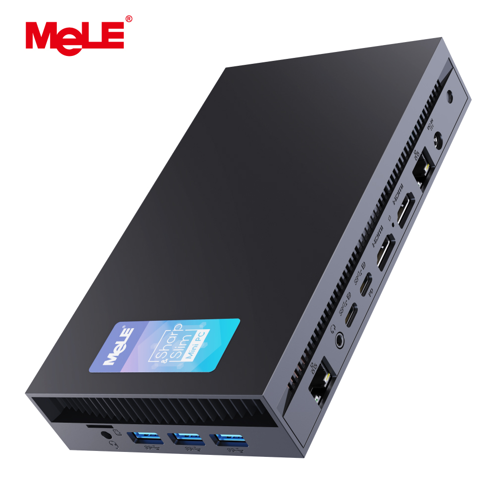 MeLE Overclock X5 Mini PC Core-i5 1235U 16GB RAM 512GB SSD, Dual Ethernet Port, 2×M.2 Slot, HDMI×2/USB-C*2/4K Desktop Computer