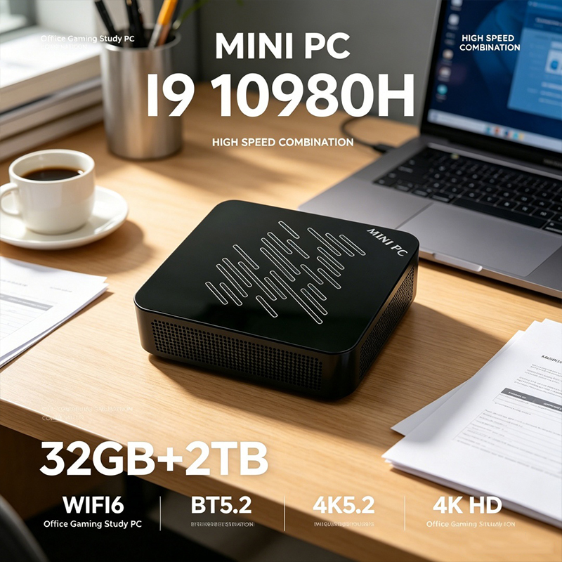 Mini PC Intel Core I9 10980H 32GB RAM 2TB SSD Mini Desktop Computer WIFI6 BT5.2 4K HD Office Gaming Study Small PC - Image 4