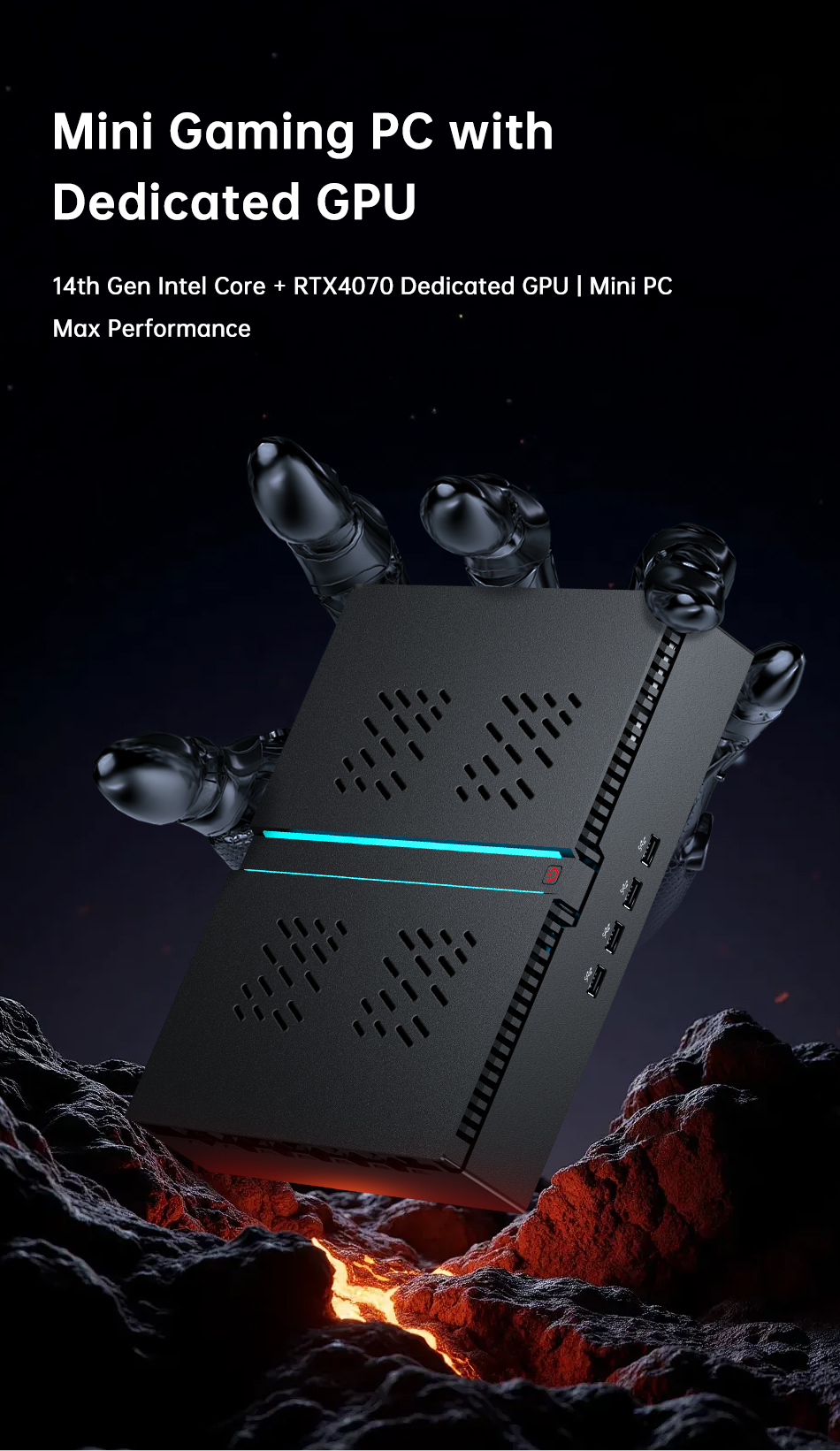Msecore Intel Core i9 i7 RTX4070 RTX4060 RTX4060Ti Dedicated Card Window 11 Mini PC Desktop Gaming Computer 2Lan DDR5 NVME Wifi