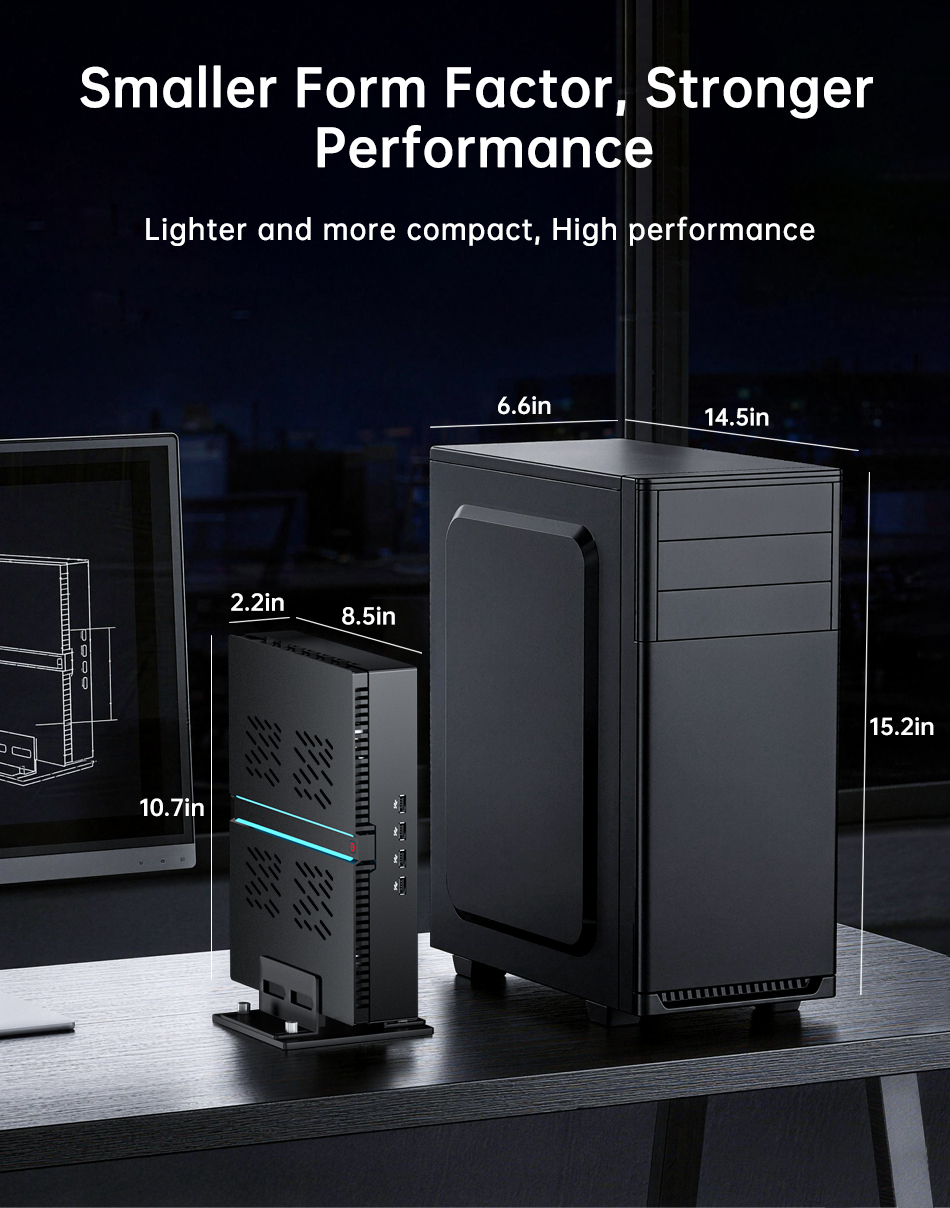 Msecore Intel Core i9 i7 RTX4070 RTX4060 RTX4060Ti Dedicated Card Window 11 Mini PC Desktop Gaming Computer 2Lan DDR5 NVME Wifi - Image 3