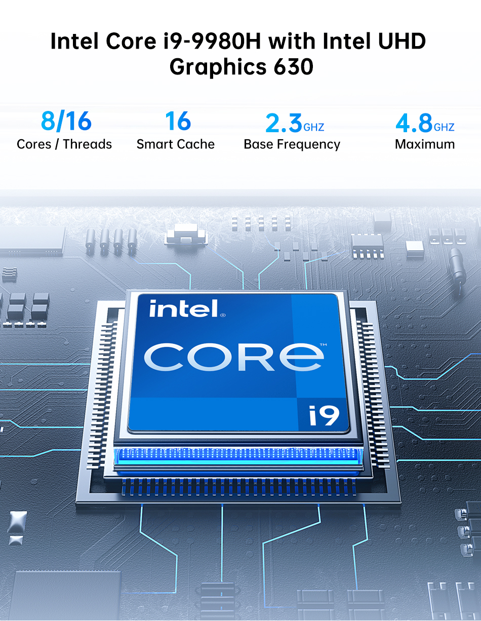 Msecore MV8 Intel i9-9880H Windows 11 Pro Micro Mini PC Desktop Computer Portable Office Mini pc 2Lan NVME SSD WiFi6 Bluetooth 5.2 - Image 4