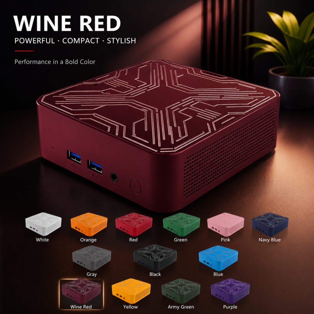 Multicolored Mini PC Intel Core I9-10980HK Win11 32GB+2TB SSD WiFi6 BT5.2 4K Portable PC for Gaming, Streaming & Video Works - Image 4