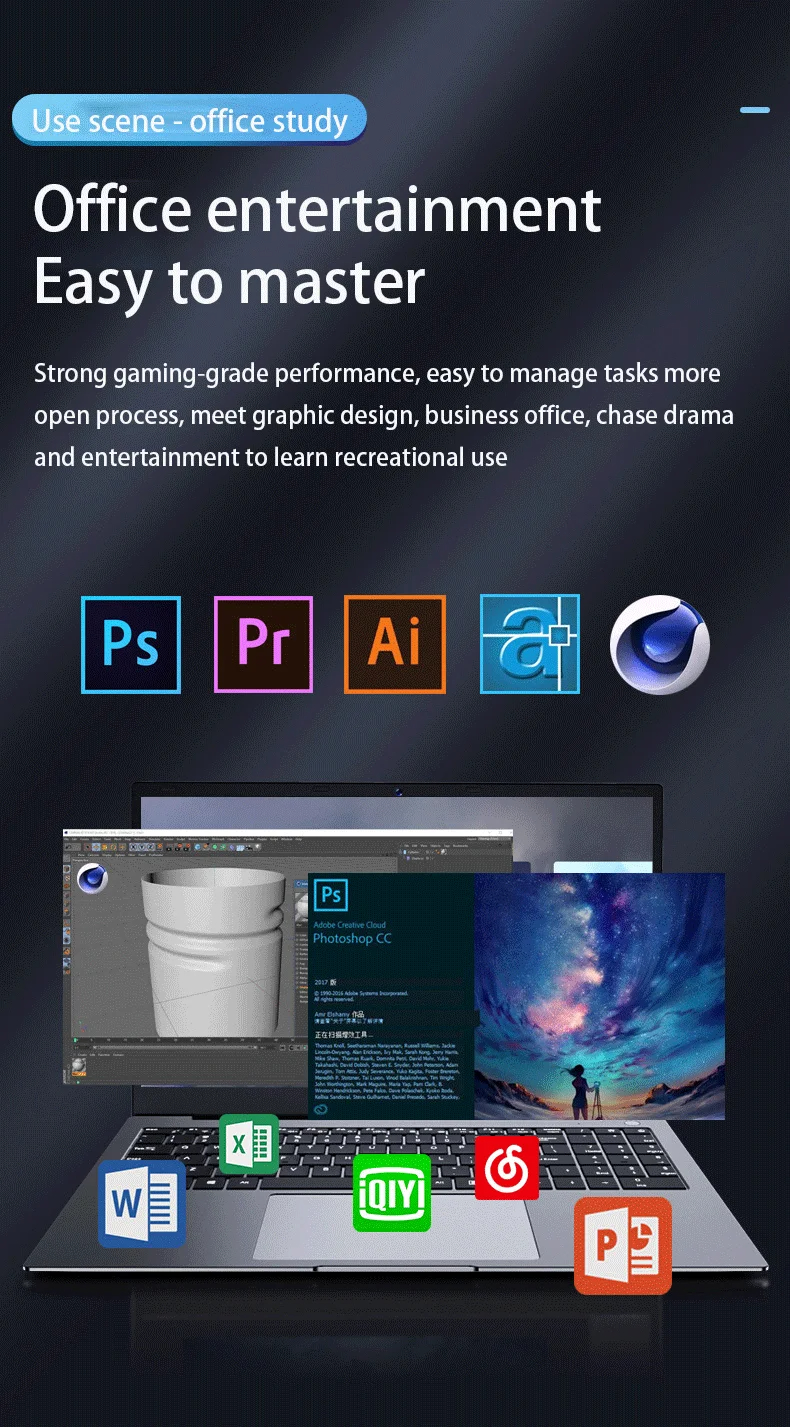 New 15.6" Gaming Laptop 11th Gen Intel i7 NVIDIA MX450 2G 16GB RAM 512GB SSD Fingerprint Unlock 1.8kg Ultra Slim Office Notebook - Image 4