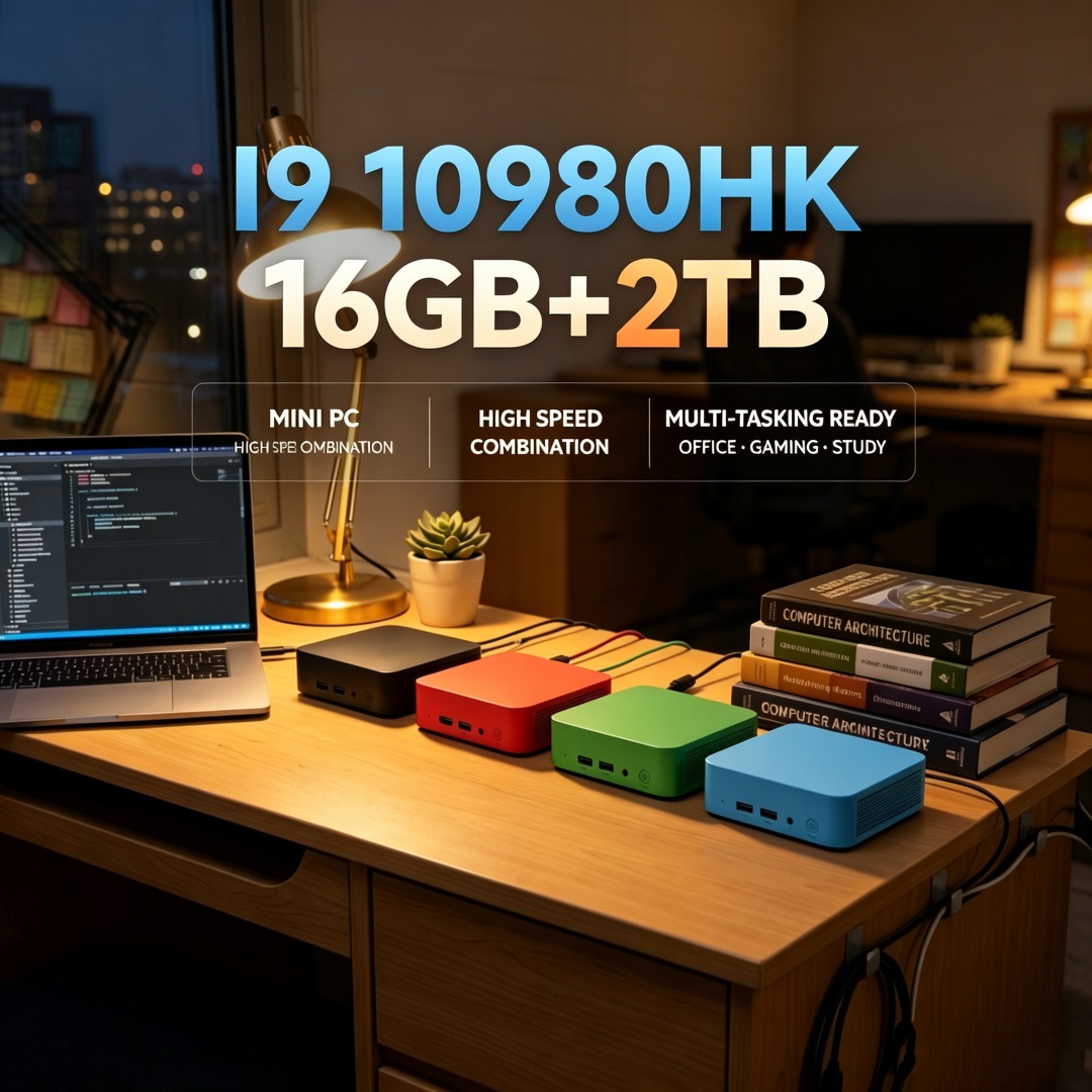 New Mini PC Computer Windows 11 intel Core i9 10980HK PC Gamer 16GB RAM 1TB M.2 SSD 4K HD WiFi 6 BT5.2 Mini Desktop Computer