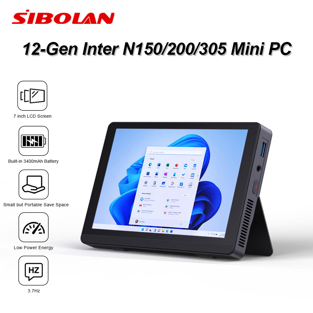 SIBOLAN Mini PC Intel N305 16GB 1TB DDR5 3.7GHz
