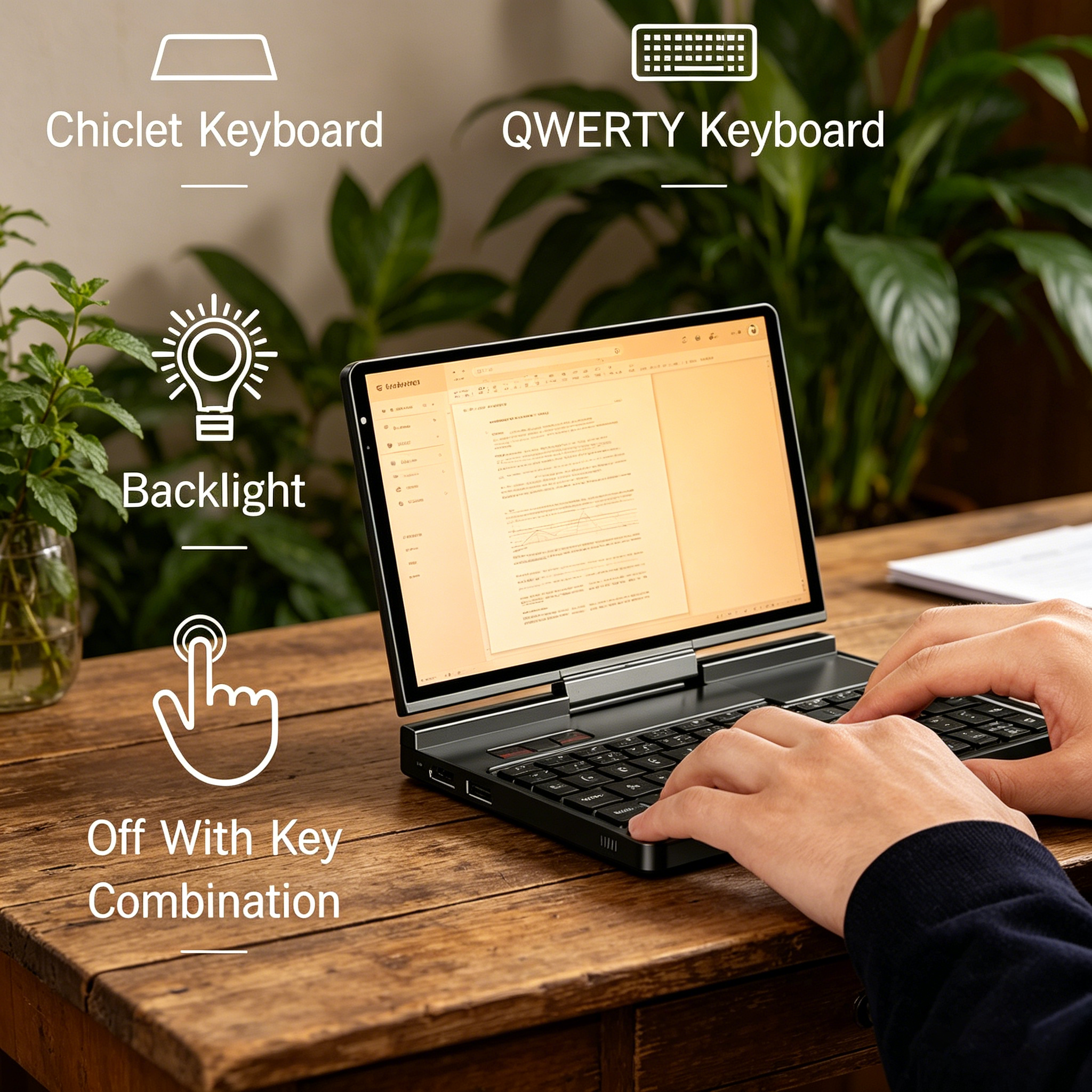 Storm 2026 New GPD Pocket 4 8.8-inch AMD AI 9 HX 370 64GB RAM Light Portable Mini PC 2TB NVMe Flipped Laptop Computer