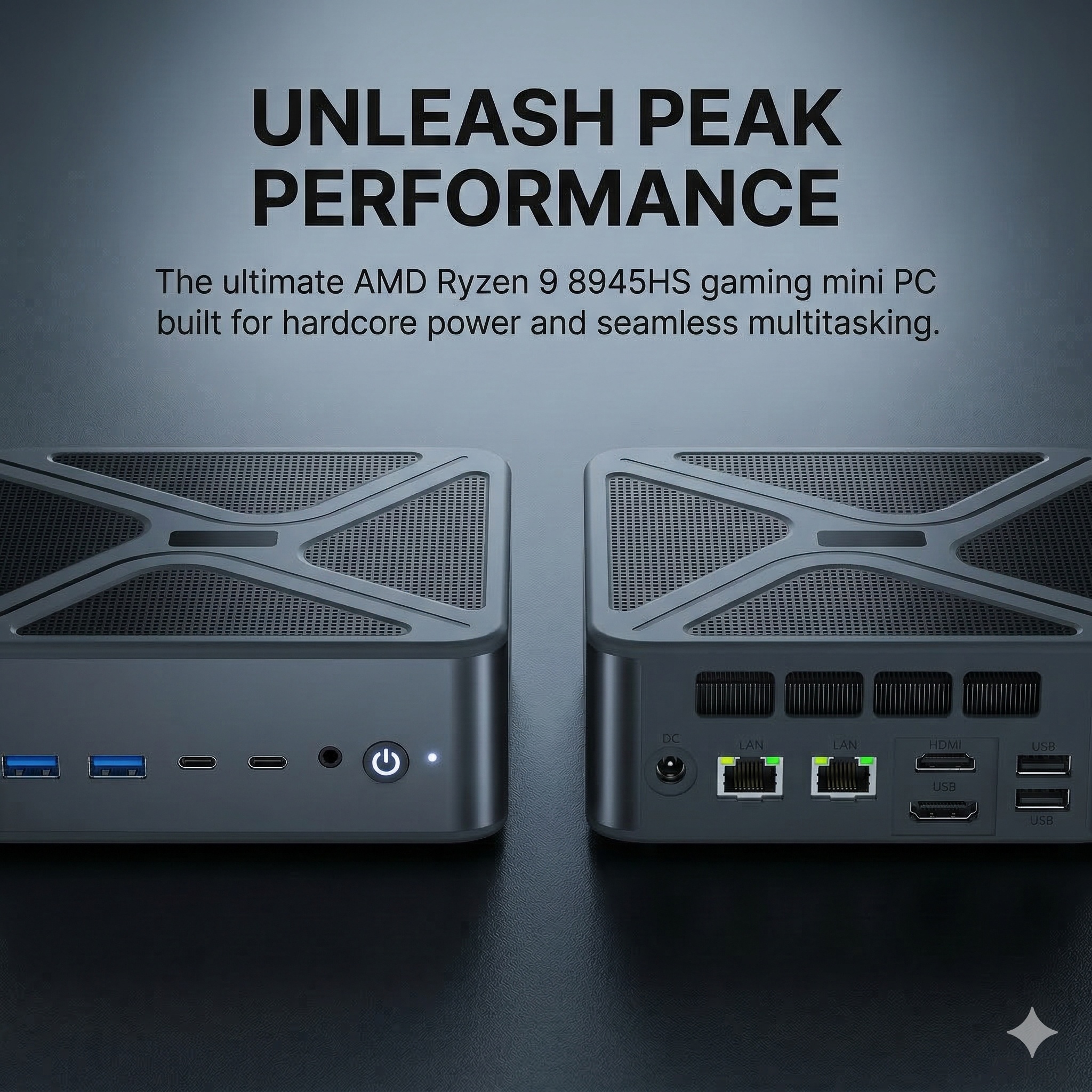 SZBOX GH8 AMD Ryzen9 8945hs  2*NVMe DDR5  MINI PC Windows 11 Pro  64GB 1TB SSD  WIFI6 BT5.2 Gaming Mini PC Computer