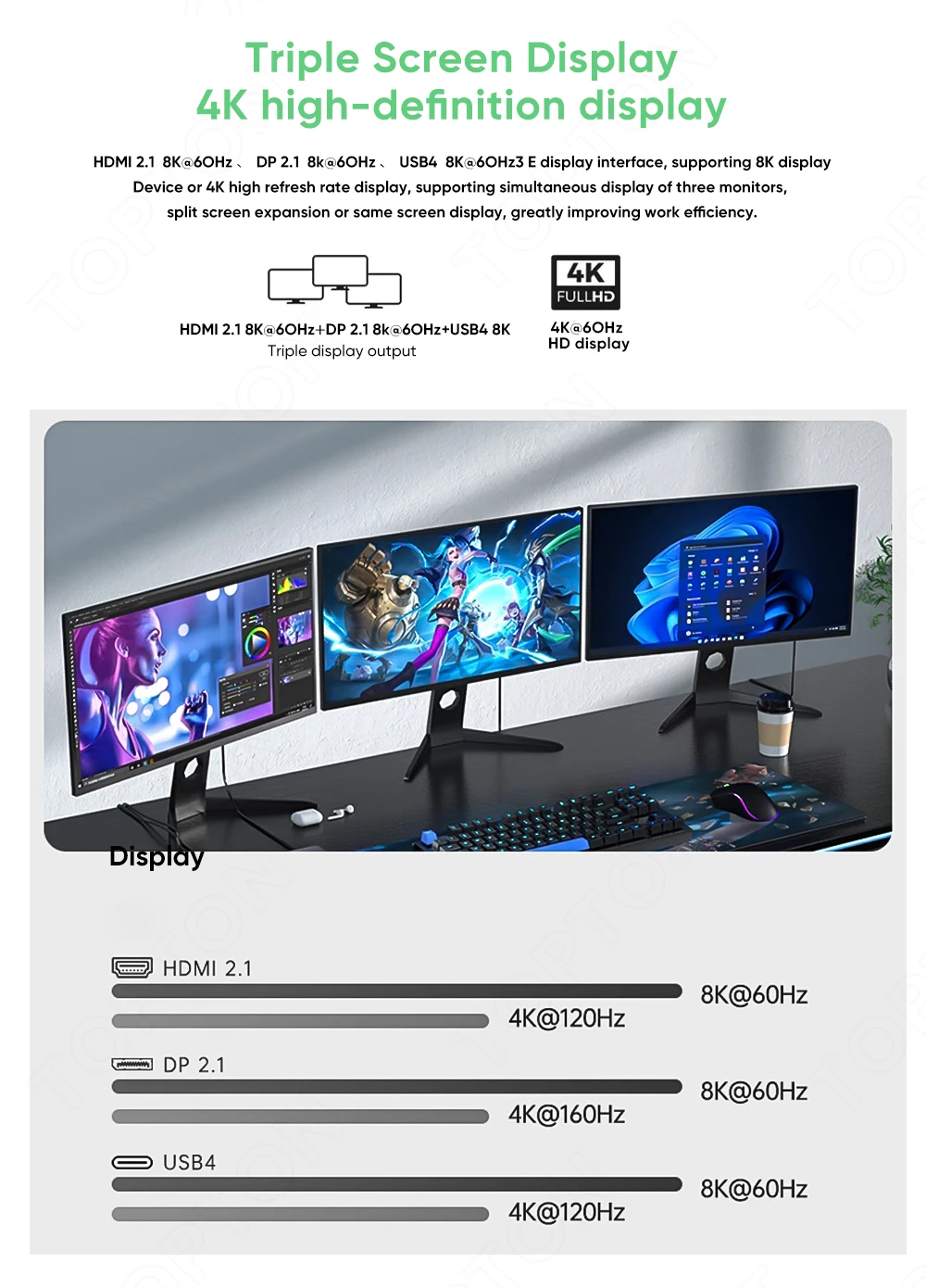 Topton Gaming Mini PC AMD Ry-zen AI 9 HX 370 ES AI 7 H 350 ES OCuLink USB4 2x2.5G LAN 2xPCIe Desktop Mini Computer Win11 WiFi6E