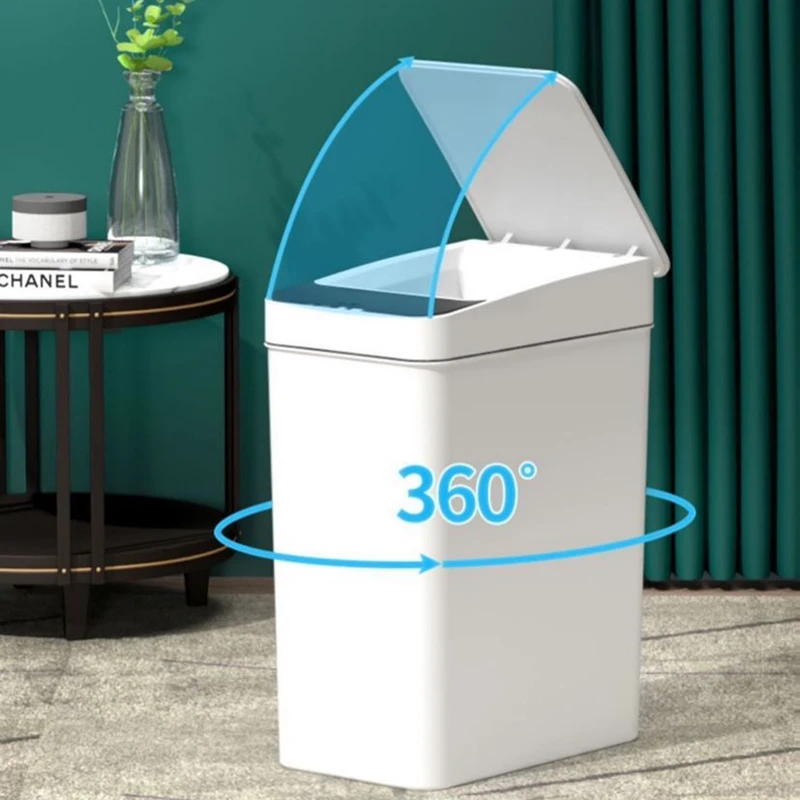12L Smart Sensor Trash Can Home Intelligent Waste Bin Rubbish Can Dustbin Kitchen USB Charging Touch Sensor Garbage Bucket - Image 3