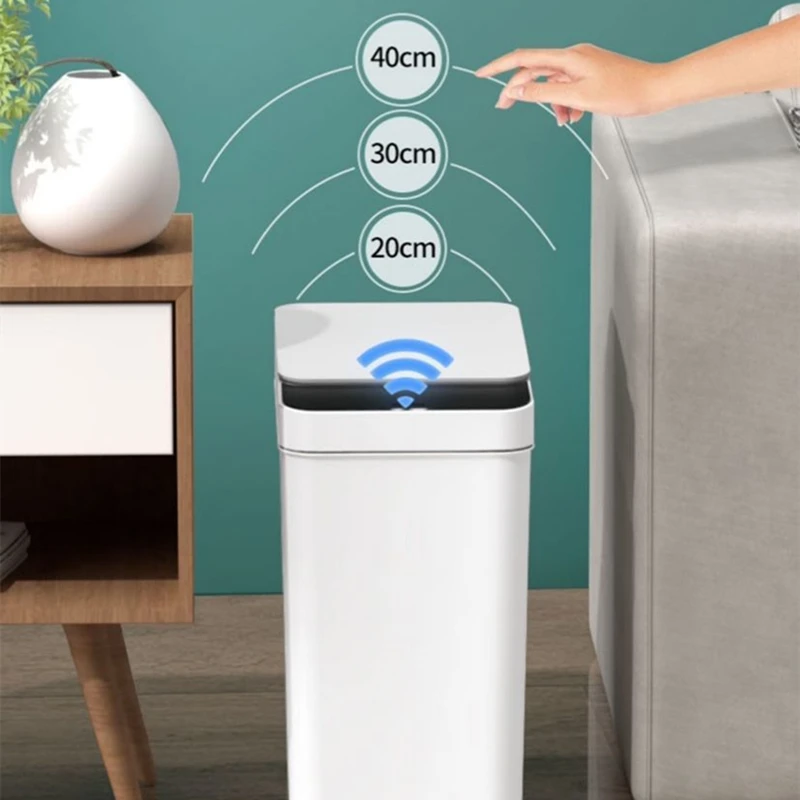 12L Smart Sensor Trash Can Home Intelligent Waste Bin Rubbish Can Dustbin Kitchen USB Charging Touch Sensor Garbage Bucket - Image 5