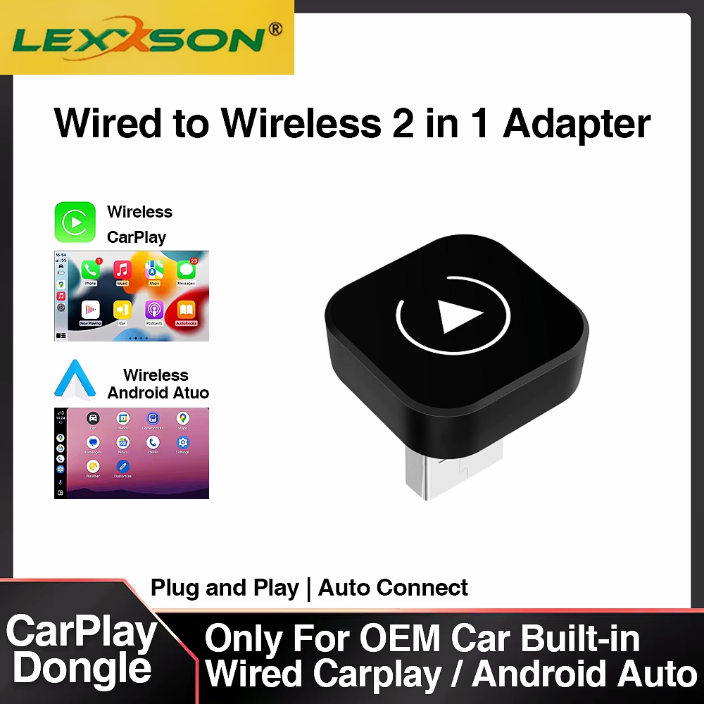 2 in 1 Wireless Car Play Dongle Wireless Android Auto Adapter AI Smart Box Car Intelligent Systems For Car With Wired Car Play