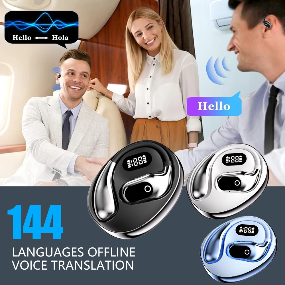 2026 NEW XG99 AI Translation Bluetooth 5.3 Earphones Intelligent Voice Real Time Bidirectional Translation Business Earphones - Image 3