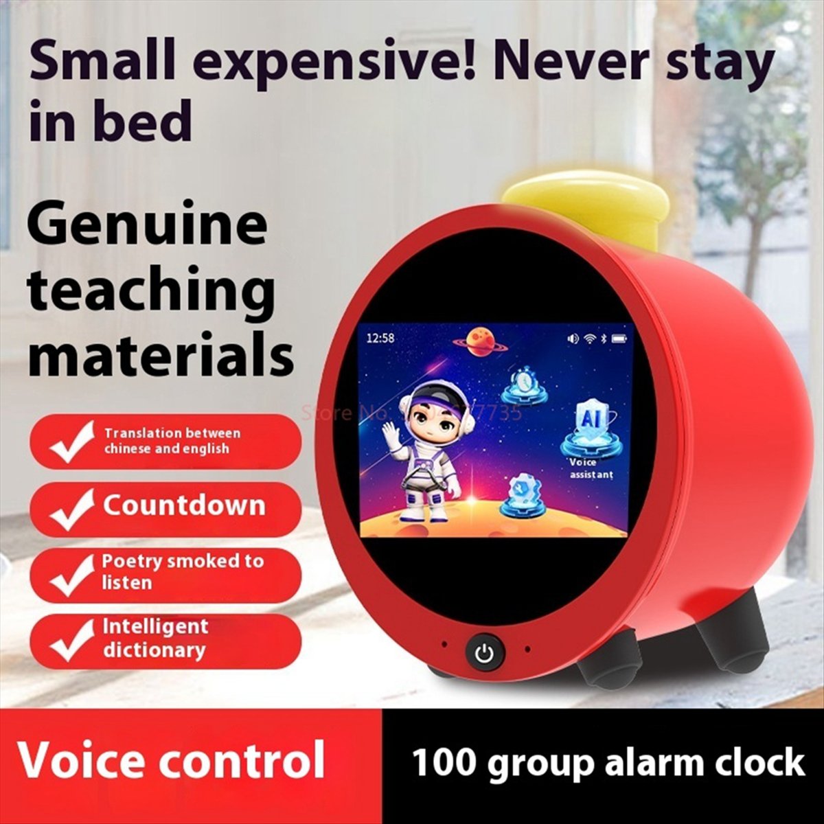 A26Z AI Sound Alarm Clock WiFi Dialogue Timer Electronic Alarm Clock Fun Brain Clock with Lcd Touch Screen Desktop Decoration - Image 3