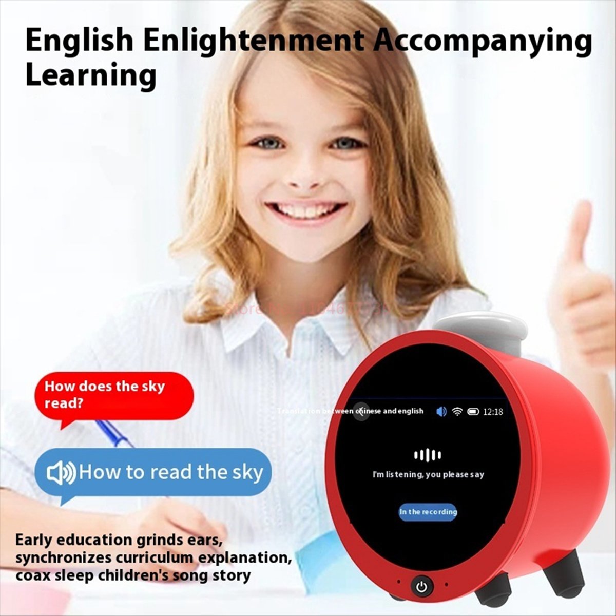 A26Z AI Sound Alarm Clock WiFi Dialogue Timer Electronic Alarm Clock Fun Brain Clock with Lcd Touch Screen Desktop Decoration - Image 4