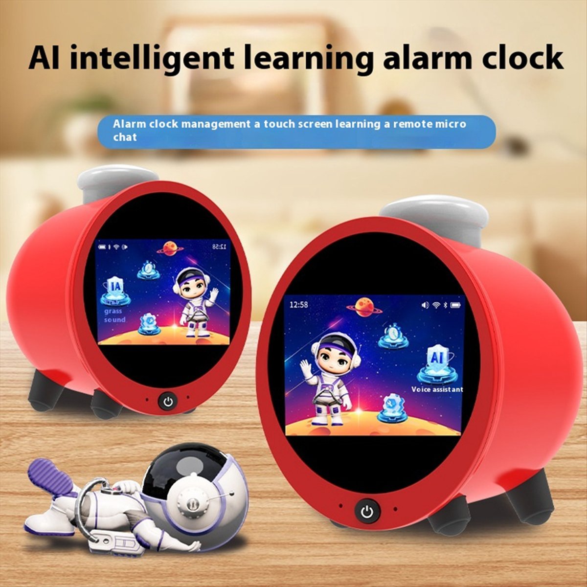 A26Z AI Sound Alarm Clock WiFi Dialogue Timer Electronic Alarm Clock Fun Brain Clock with Lcd Touch Screen Desktop Decoration - Image 5