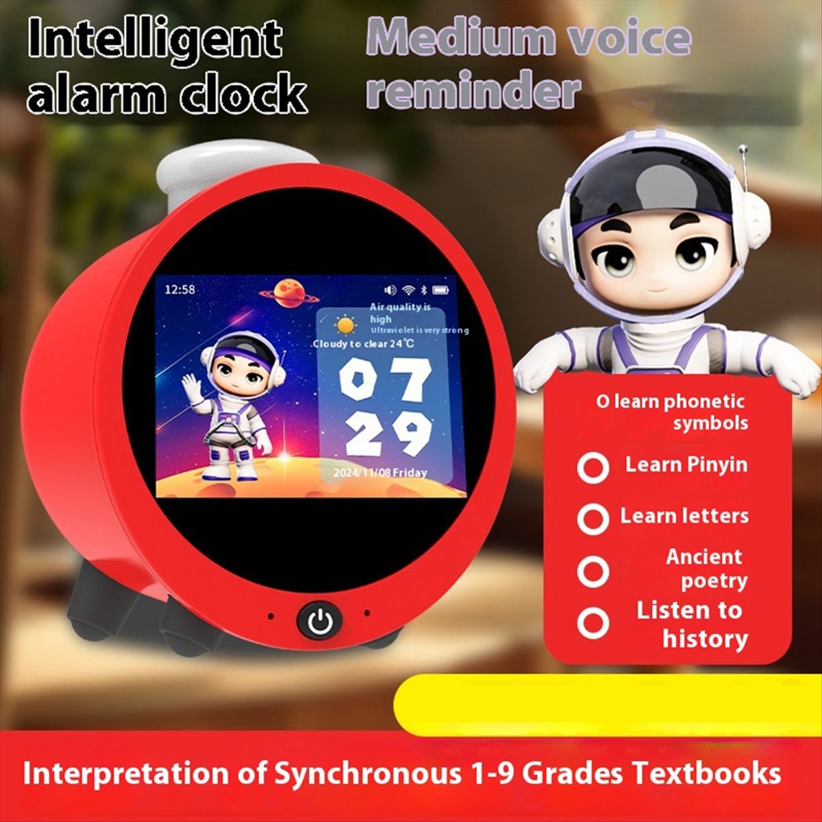 A26Z AI Sound Alarm Clock WiFi Dialogue Timer Electronic Alarm Clock Fun Brain Clock with Lcd Touch Screen Desktop Decoration - Image 6