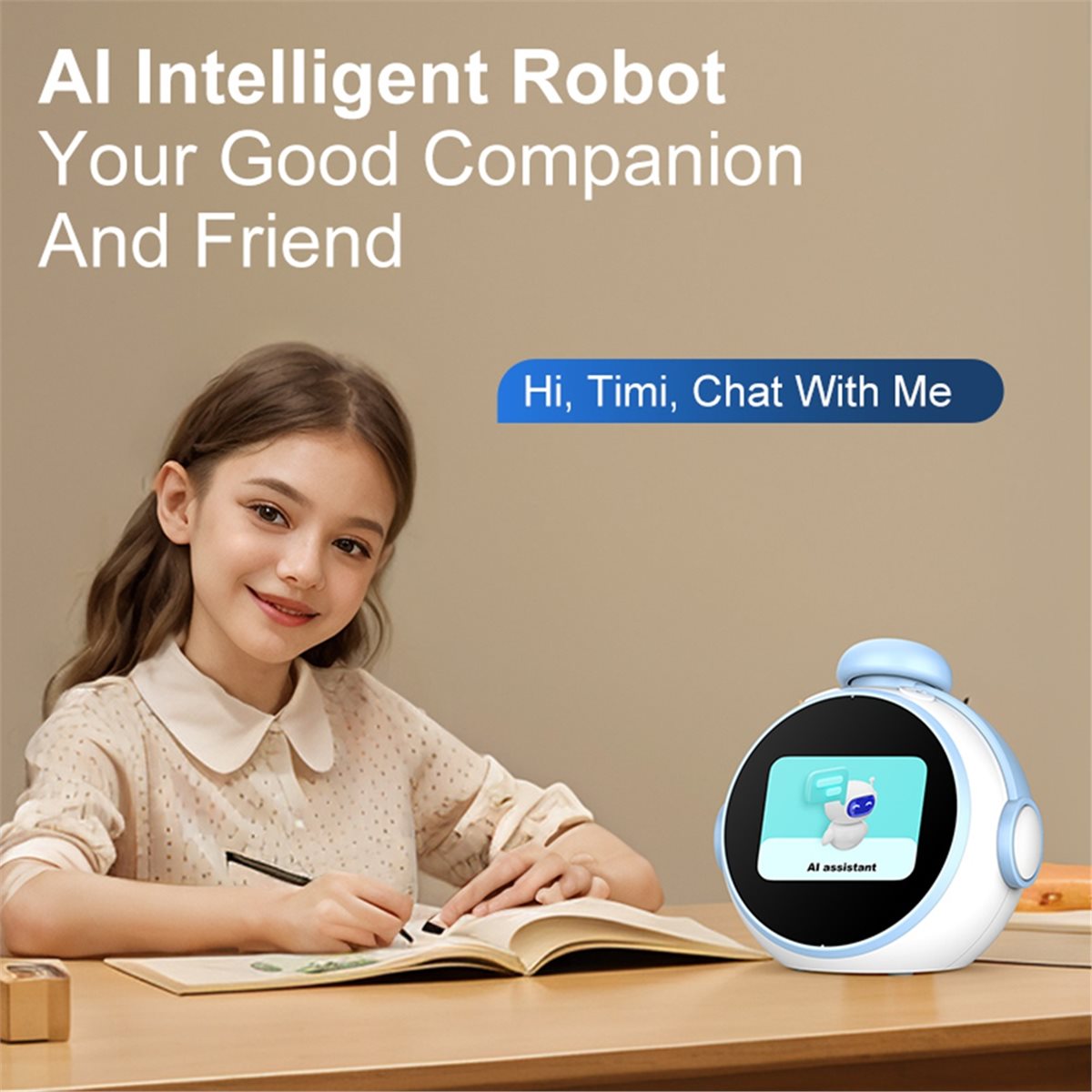 A32I AI Smart Chat Companion with Alarm Clock Function, an Educational and Entertaining AI Voice Robot for Children - Image 3
