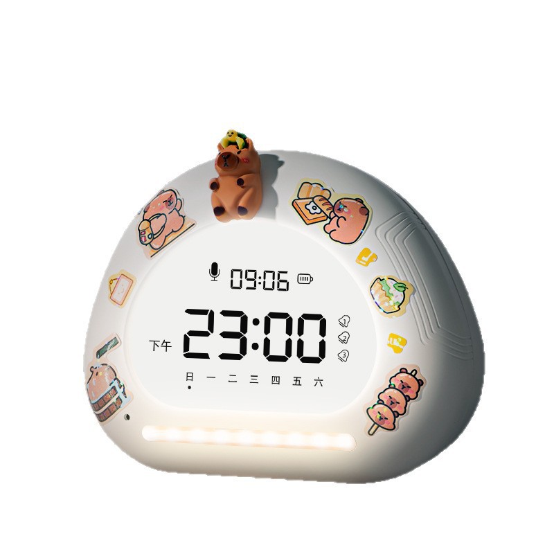 AI Smart Alarm Clock Children's Digital LCD Display Night Light Girl Wake up Tool Strong Wake up Self-Discipline - Image 5