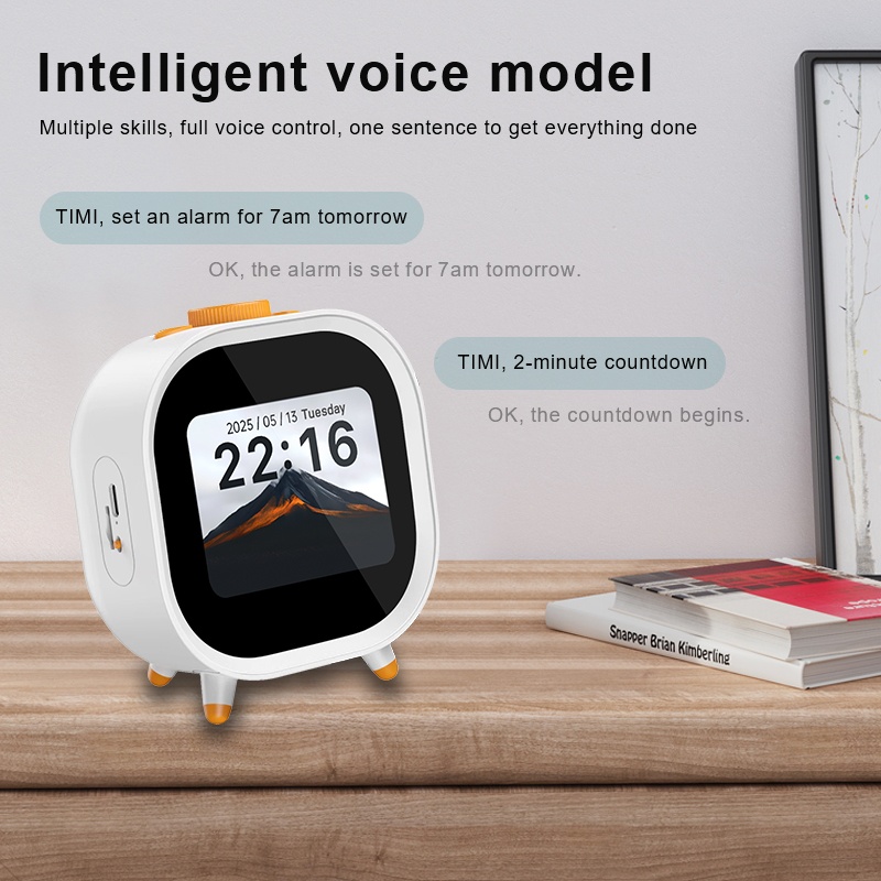 AI Smart Alarm Clock for Kids LLM Learning Assistant Voice Control Study Timer Parent App, Eye Protection Birthday Gift - Image 4