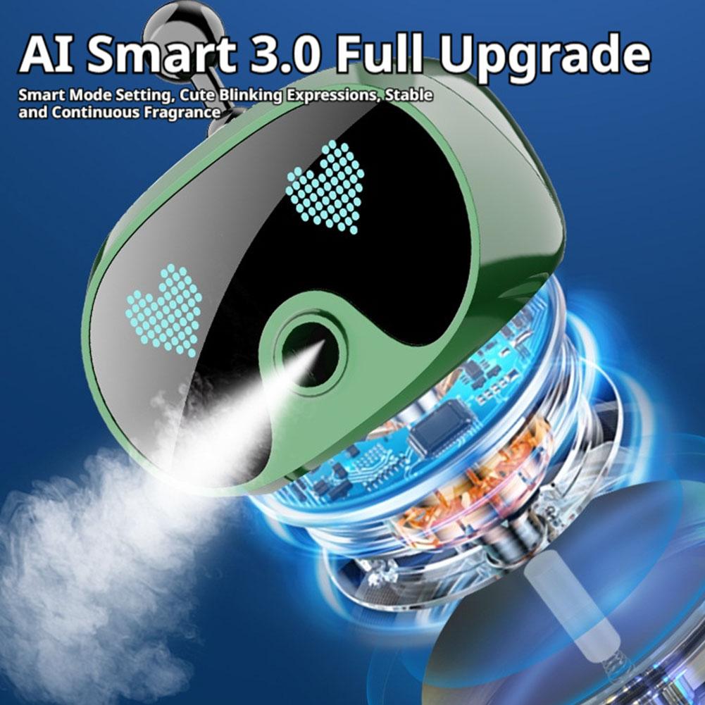 AI Smart Car Air Freshener Rechargeable Adjustable Cute Robot Smart Aromatherapy Diffuser Gift Car Accessories Interior