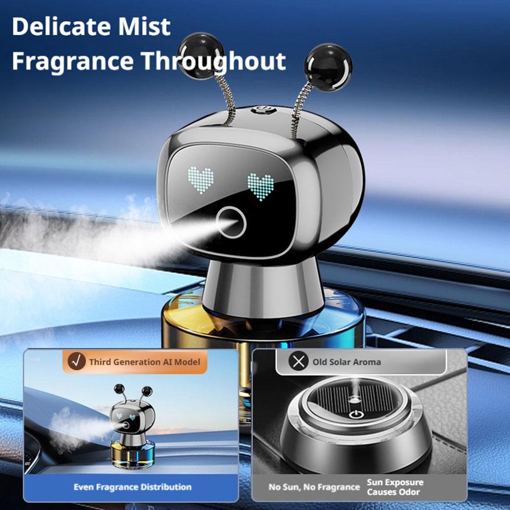 AI Smart Car Air Freshener Rechargeable Adjustable Cute Robot Smart Aromatherapy Diffuser Gift Car Accessories Interior - Image 3