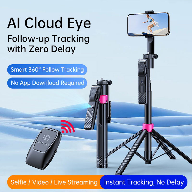 AI Smart Gimbal Tripod Selfie Stick Foldable 360° Auto Follow-Up Face Tracking Gimbal All-in-one Phone Holder For Smartphone - Image 5