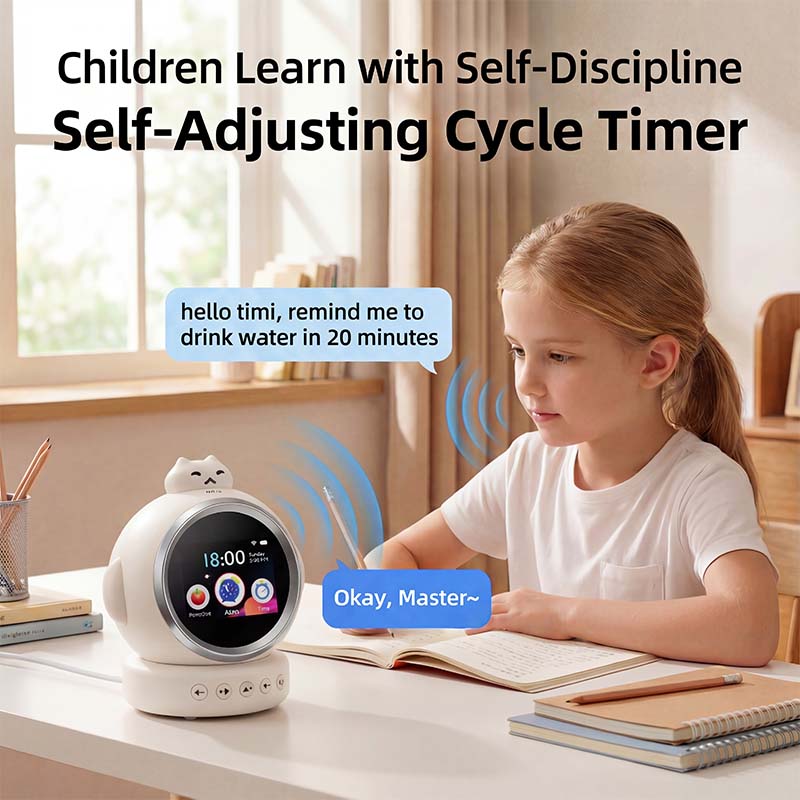 AI Speaker Wifi Voice assistant HD Touch Screen Display Alarm Clock Hi-fi Stereo Multifunction Speaker with TF RGB Night Light - Image 4