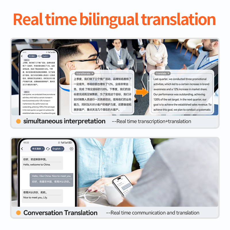 AI Voice Recorder Multi-Language Translation Real-Time Transcription Summary App Recording High Definition Conference Recorder - Image 4
