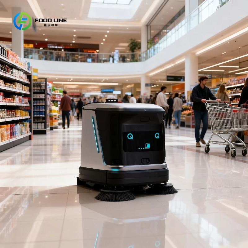 Cleaning Robot Intelligent Commercial Electric AI Sweeping Vacuum Wash Mop Scrub Wet Dry for Restaurants Commercial Customized