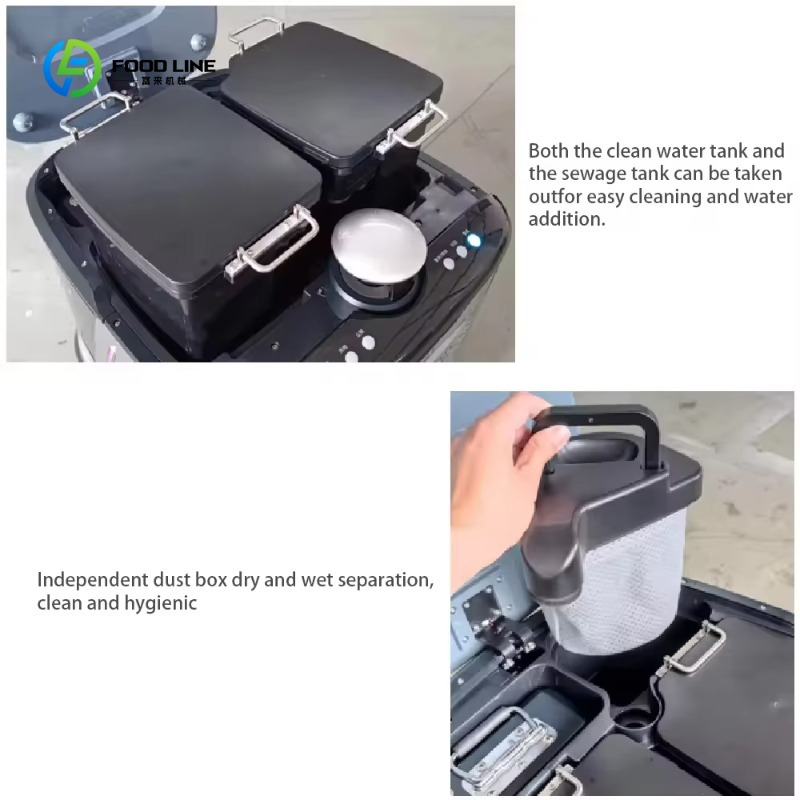 Cleaning Robot Intelligent Commercial Electric AI Sweeping Vacuum Wash Mop Scrub Wet Dry for Restaurants Commercial Customized - Image 3