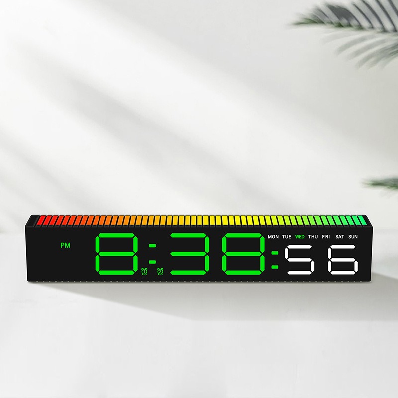 Creative LED Electronic Clock, Electronic Clock, Colorful Pickup Clock, Nine-color Changeable, Three-Speed Brightness Adjustment