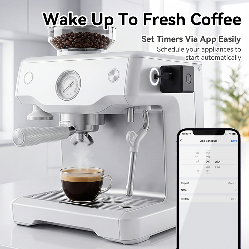 Fingerbot Plus Bluetooth Smart Button Pusher Robot for Coffee Maker PC and Home Alexa Google Voice Control for Smart Life Timer