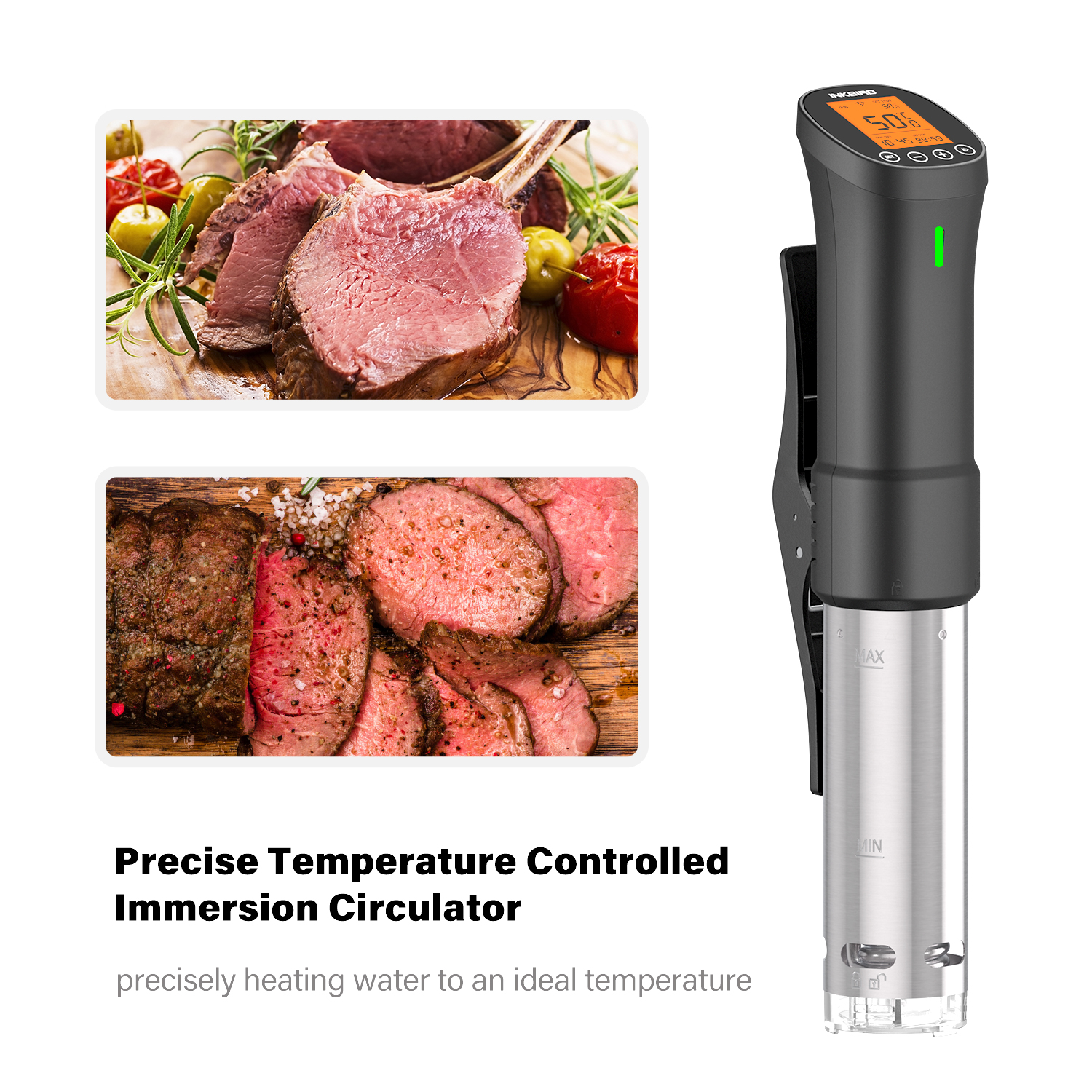 INKBIRD 4 Types 1000W WiFi Sous Vide Machine EU Plug Sous Vide Cooker APP Remote Control Recipes Alarms Timer For Cooking - Image 4