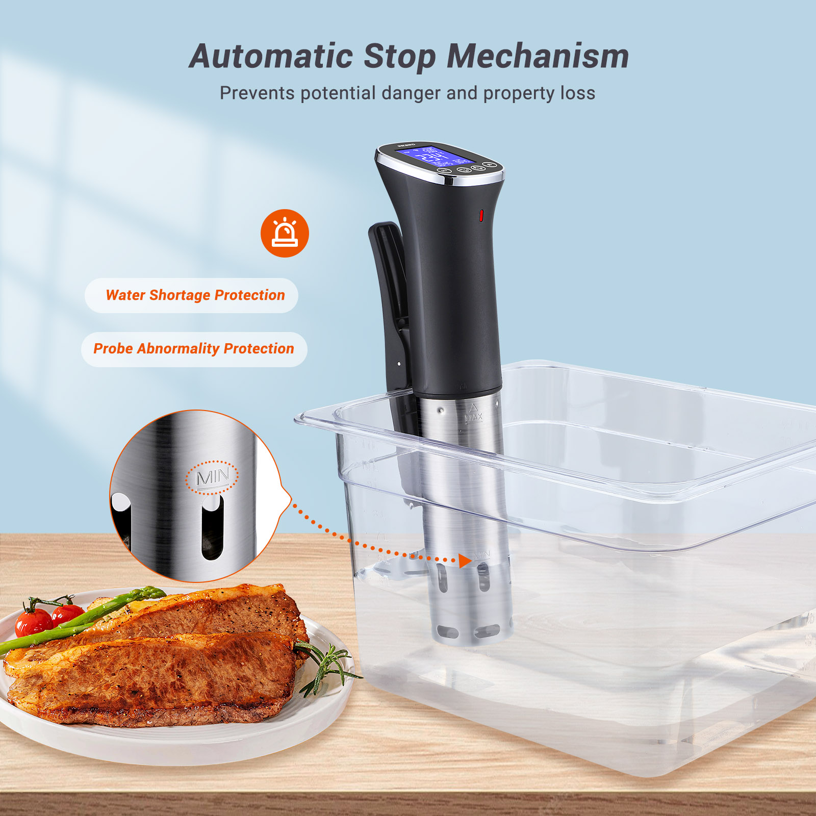 INKBIRD 4 Types 1000W WiFi Sous Vide Machine EU Plug Sous Vide Cooker APP Remote Control Recipes Alarms Timer For Cooking - Image 5