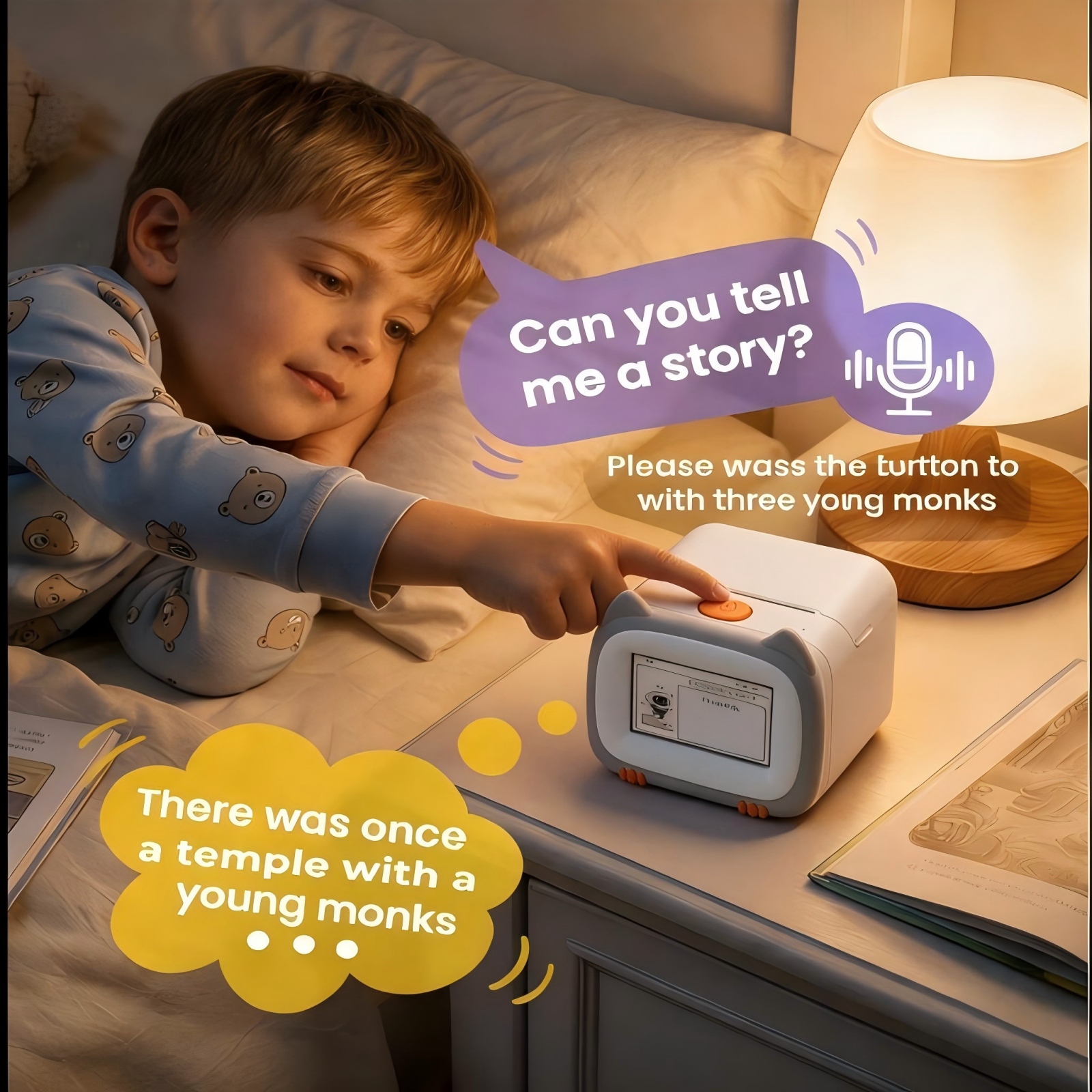 Kids Squishy toy, AI Voice Interactive Robot, Learning Toys, Sticker Printer