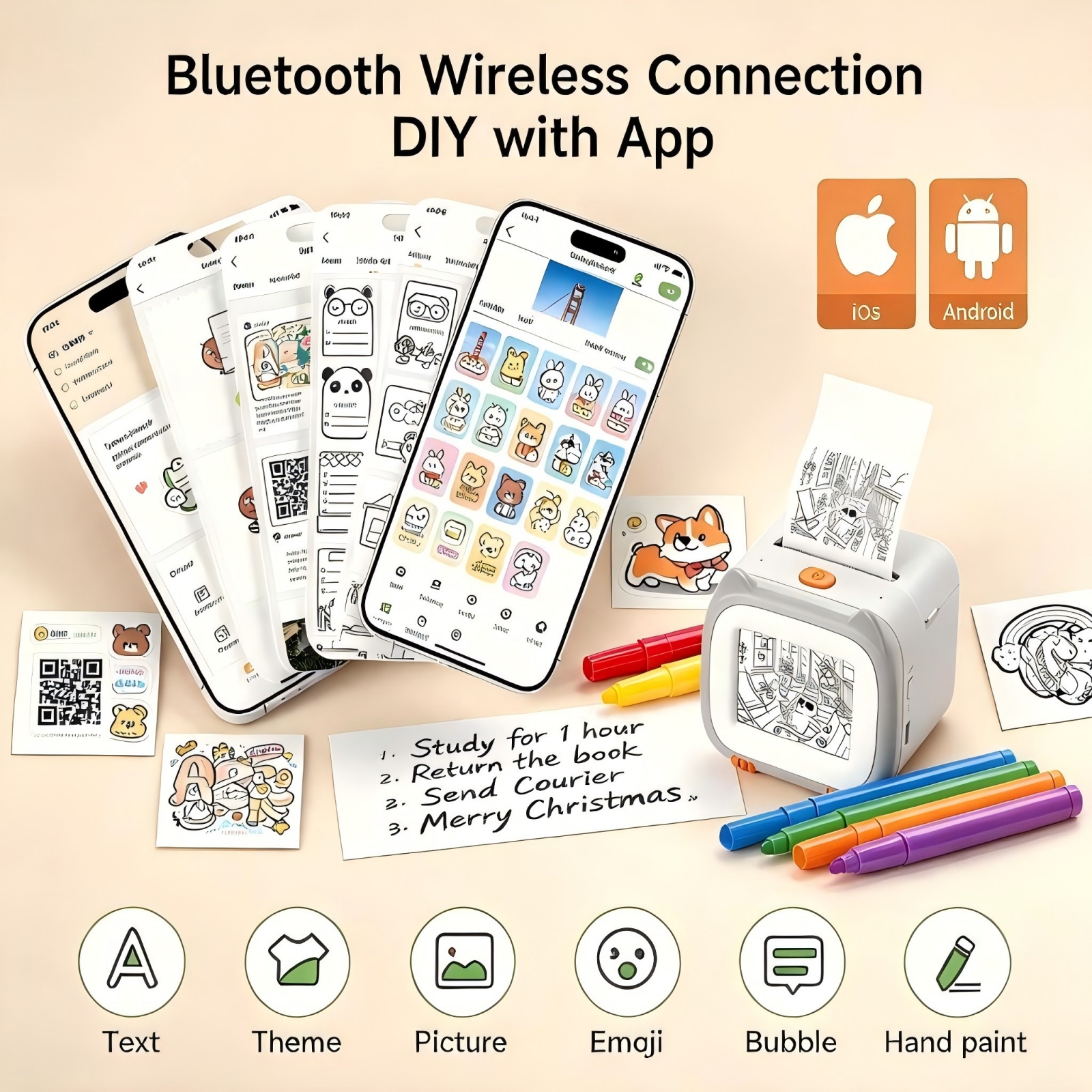 Kids Squishy toy, AI Voice Interactive Robot, Learning Toys, Sticker Printer - Image 6