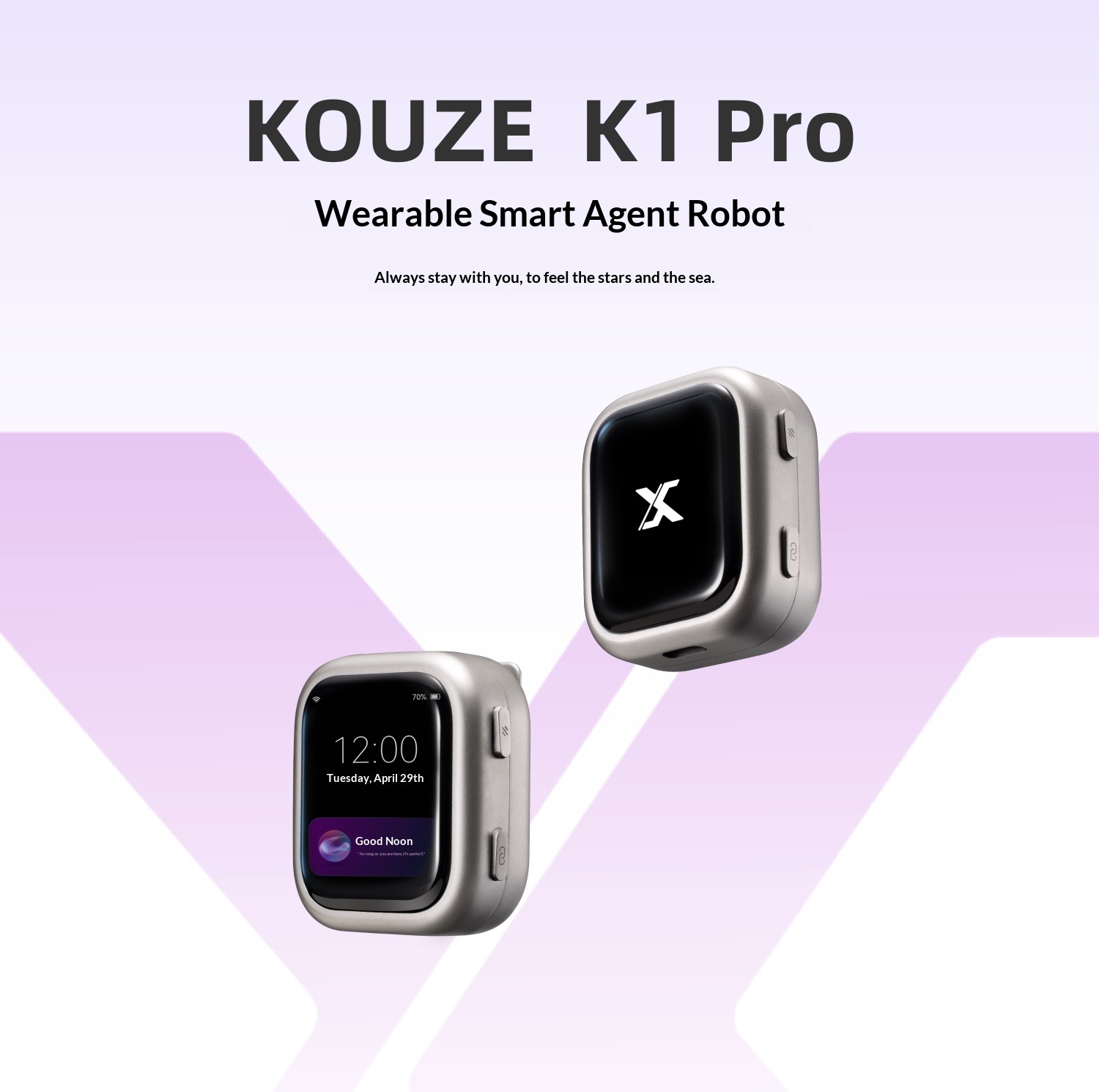 Kouze K1 Pro AI Agent Wearable Intelligent Robot Voice Interaction 1.83inch Touch Screen Portable Magnetic Attachment AI Robot - Image 3