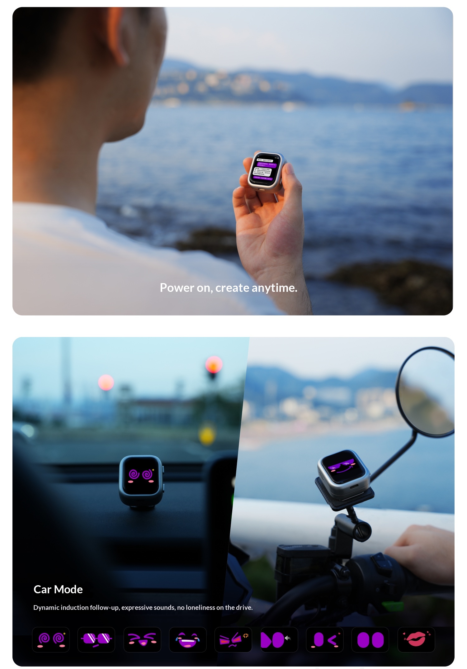 Kouze K1 Pro AI Agent Wearable Intelligent Robot Voice Interaction 1.83inch Touch Screen Portable Magnetic Attachment AI Robot - Image 5