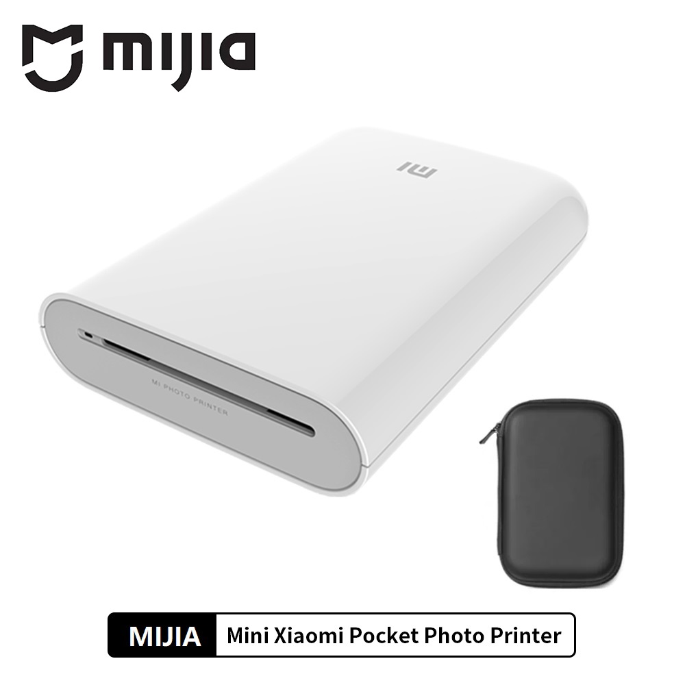 MIJIA AR Printer 300dpi Portable Photo Mini Pocket With DIY Share Picture Printer, case or Photo Paper, Work With Mihome APP
