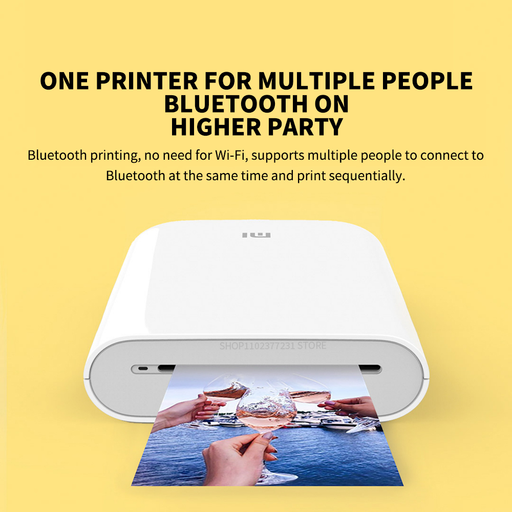 MIJIA AR Printer 300dpi Portable Photo Mini Pocket With DIY Share Picture Printer, case or Photo Paper, Work With Mihome APP - Image 3