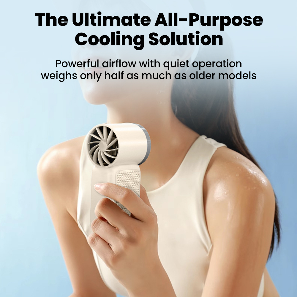 Mini Portable Handheld Fan With Cooling Effect AI Chip Control Powerful 5-speed Wind Adjustable Electric Fan Type-C Ports Charge - Image 5